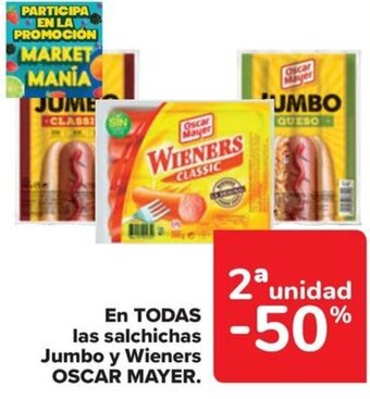 Carrefour EN TODAS las salchichas Jumbo y Wieners OSCAR MAYER. oferta