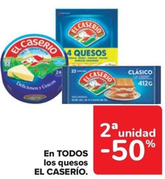 Carrefour EN TODOS los quesos EL CASERÍO. oferta