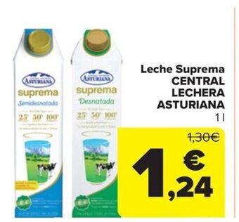Carrefour Leche Suprema CENTRAL LECHERA ASTURIANA oferta