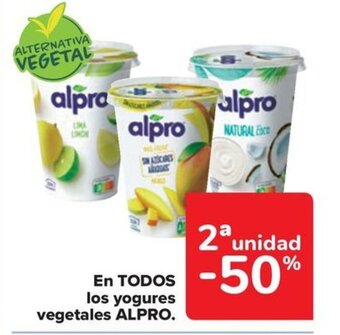 Carrefour EN TODOS los yogures vegetales ALPRO oferta