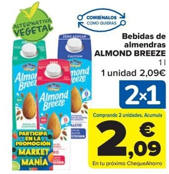 Carrefour Bebidas de almendras ALMOND BREEZE oferta