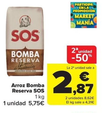 Carrefour Arroz Bomba Reserva SOS oferta