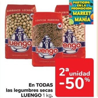 Carrefour EN TODAS las legumbres secas LUENGO 1 kg. oferta