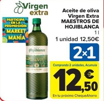 Carrefour Aceite de oliva Virgen Extra MAESTROS DE HOJIBLANCA oferta