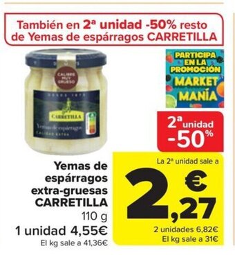 Carrefour Yemas de espárragos extra-gruesas CARRETILLA 110 g oferta