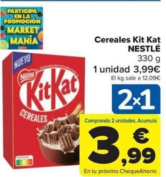 Carrefour Cereales Kit Kat NESTLÉ oferta