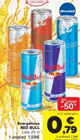 Carrefour Energéticos RED BULL Lata 25 cl oferta