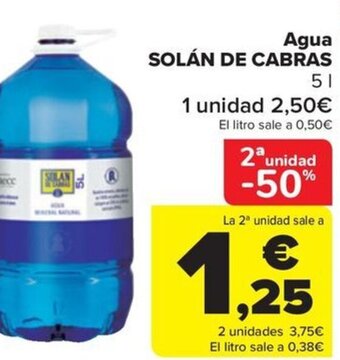 Carrefour Agua SOLÁN DE CABRAS oferta