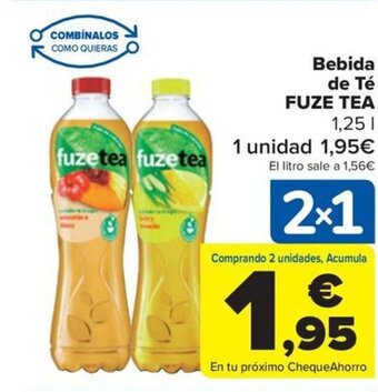 Carrefour Bebida de Té FUZE TEA oferta