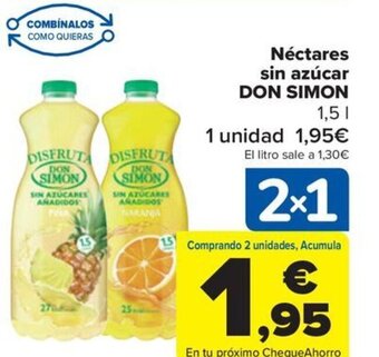 Carrefour Néctares sin azúcar DON SIMON oferta