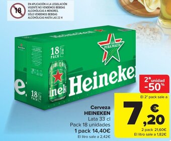 Carrefour Cerveza HEINEKEN oferta