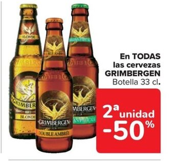 Carrefour En TODAS las cervezas GRIMBERGEN oferta