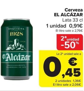 Carrefour Cerveza EL ALCÁZAR oferta