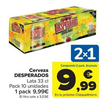 Carrefour Cerveza DESPERADOS oferta