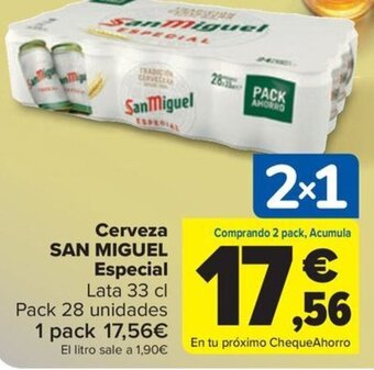 Carrefour Cerveza SAN MIGUEL Especial oferta