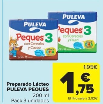 Carrefour Preparado Lácteo PULEVA PEQUES 200 ml oferta