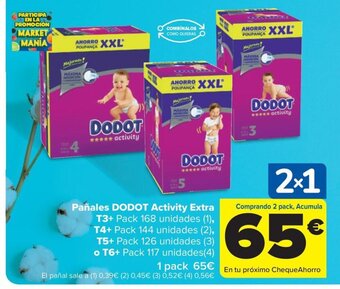 Carrefour Pañales DODOT Activity Extra oferta