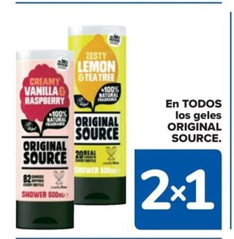 Carrefour EN TODOS los geles ORIGINAL SOURCE oferta
