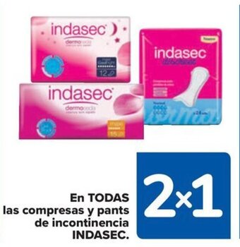 Carrefour EN TODAS las compresas y pants de incontinencia INDASEC oferta