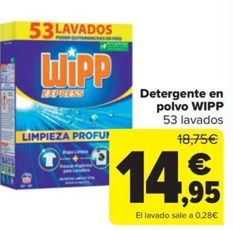 Carrefour Detergente en polvo WIPP oferta