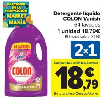 Carrefour Detergente líquido COLON Vanish oferta