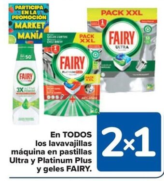 Carrefour EN TODOS los lavavajillas máquina en pastillas Ultra y Platinum Plus y geles FAIRY oferta