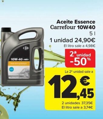 Carrefour Aceite Essence Carrefour 10W40 5L oferta