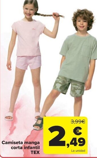 Carrefour Camiseta manga corta infantil oferta