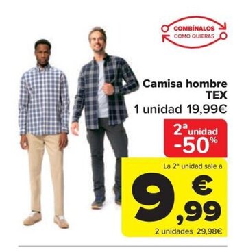 Carrefour Camisa hombre TEX oferta
