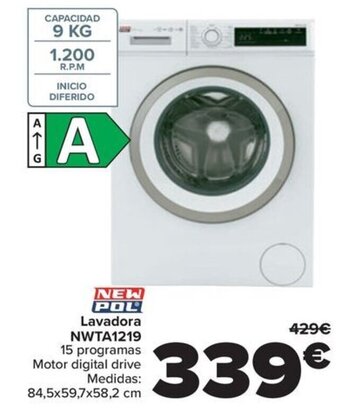 Carrefour Lavadora NWTA1219 oferta