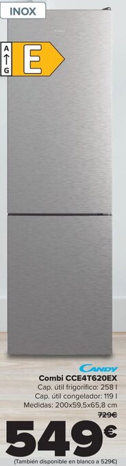 Carrefour CANDY Combi CCE4T620EX oferta