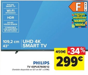 Carrefour PHILIPS TV 43PUS7608/12 oferta