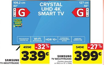 Carrefour SAMSUNG TV 43CU7175UXXC oferta