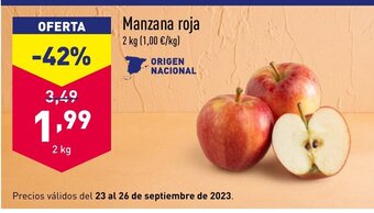 ALDI Manzana roja oferta