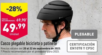 ALDI Casco plegable bicicleta o patinete oferta