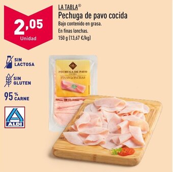 ALDI LA TABLAⓇ Pechuga de pavo cocida oferta