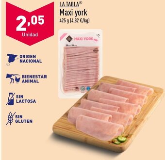 ALDI LA TABLAⓇ Maxi york oferta