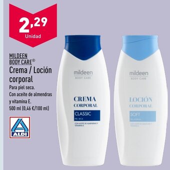 ALDI MILDEEN BODY CAREⓇ Crema / Loción corporal oferta