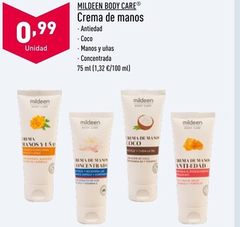 ALDI MILDEEN BODY CAREⓇ Crema de manos oferta