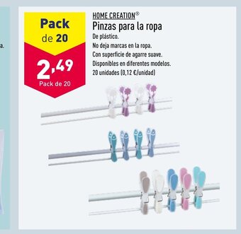 ALDI HOME CREATIONⓇ Pinzas para la ropa oferta