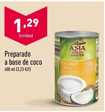 ALDI ASIA GREEN GARDEN Preparado a base de coco oferta