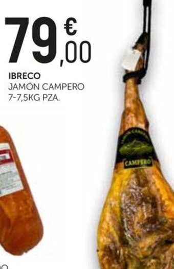 Comerco Cash & Carry IBRECO JAMÓN CAMPERO 7-7,5KG PZA. oferta