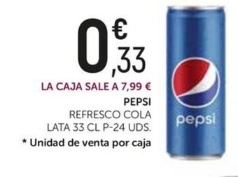 Comerco Cash & Carry PEPSI REFRESCO COLA LATA 33 CL P-24 UDS. oferta