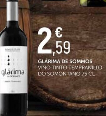 Comerco Cash & Carry GLÁRIMA DE SOMMOS VINO TINTO TEMPRANILLO DO SOMONTANO 75 CL oferta