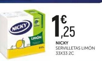 Comerco Cash & Carry NICKY SERVILLETAS LIMÓN 33X33 2C oferta