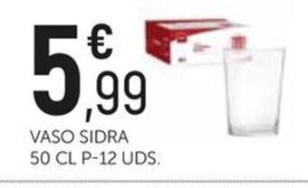 Comerco Cash & Carry VASO SIDRA 50 CL P-12 UDS. oferta