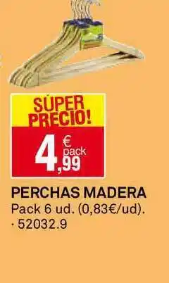 Bricoking Perchas Madera oferta