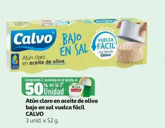 Alcampo 50% En La 2a Unidad Atún En Aceite De Oliva Bajo En Sal Vuelca Fácil Calvo oferta
