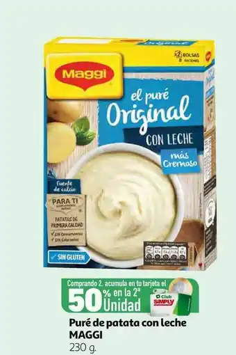 Alcampo 50% En La 2a Unidad Puré De Patata Con Leche Maggi oferta