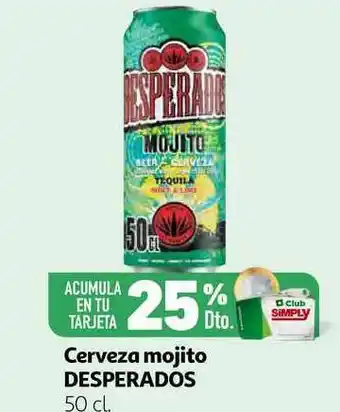 Alcampo Cerveza Mojito Desperados 50cl oferta